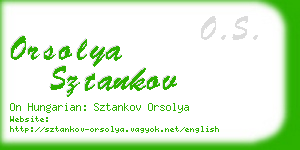 orsolya sztankov business card